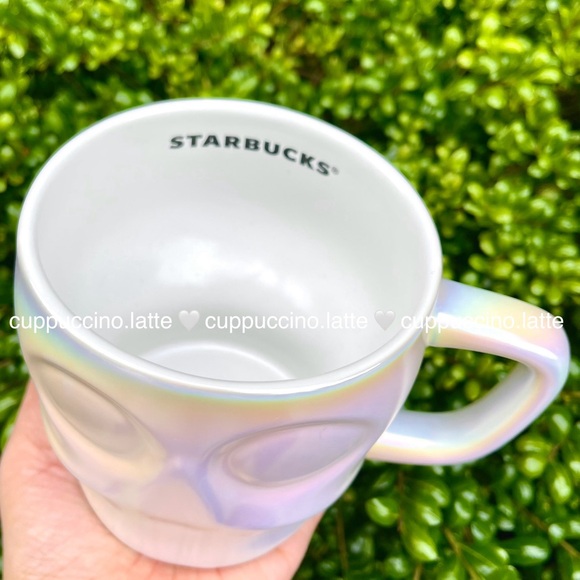 💀RESERVED💀Starbucks 2024 Halloween White Iridescent Sugar Skull Ceramic Mug - Picture 6 of 6